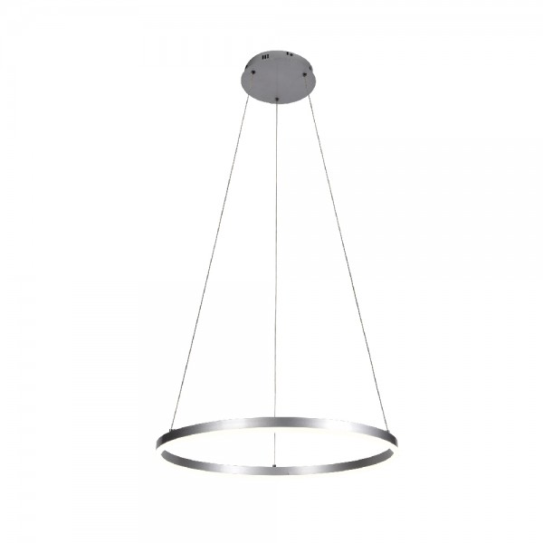 Κρεμαστό φωτιστικό LED 36W 3CCT (by switch on base) D:80cm (6095-AB-Silver)