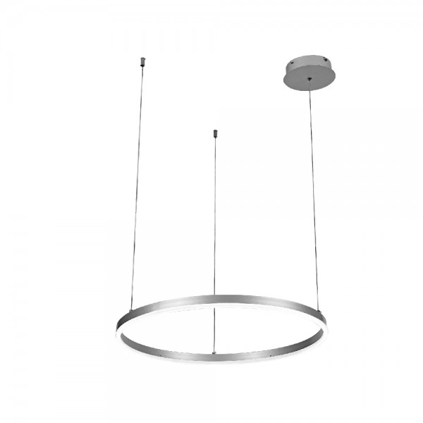 Κρεμαστό φωτιστικό LED 36W 3CCT (by switch on base) D:80cm (6095-AB-Silver)
