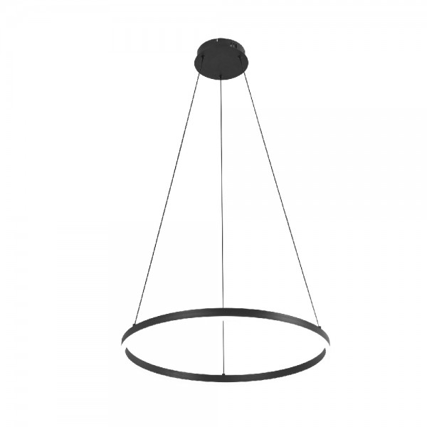 Κρεμαστό φωτιστικό LED 45W 3CCT (by switch on base) D:100cm (6095-AA-Black)