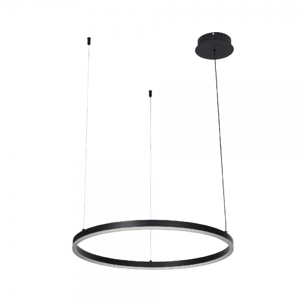 Κρεμαστό φωτιστικό LED 45W 3CCT (by switch on base) D:100cm (6095-AA-Black)