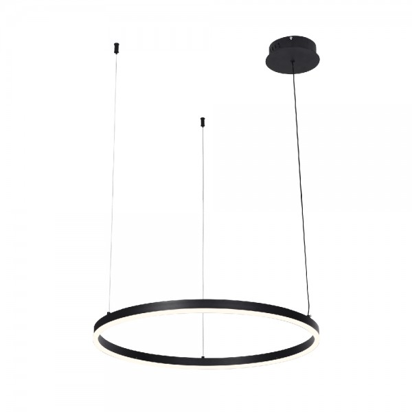 Κρεμαστό φωτιστικό LED 45W 3CCT (by switch on base) D:100cm (6095-AA-Black)