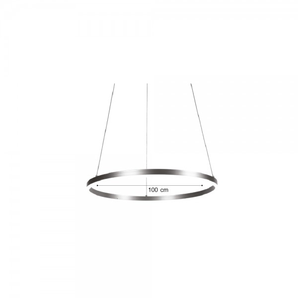 Κρεμαστό φωτιστικό LED 45W 3CCT (by switch on base) D:100cm (6095-AA-Silver)
