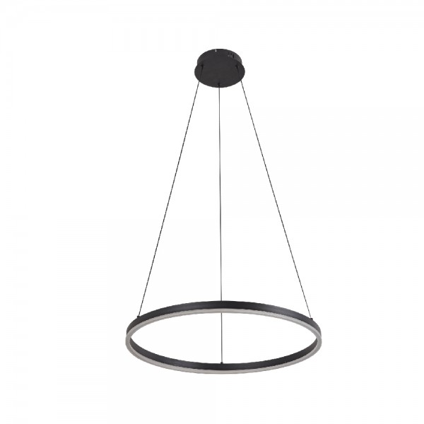 Κρεμαστό φωτιστικό LED 45W 3CCT (by switch on base) D:100cm (6095-AA-Black)
