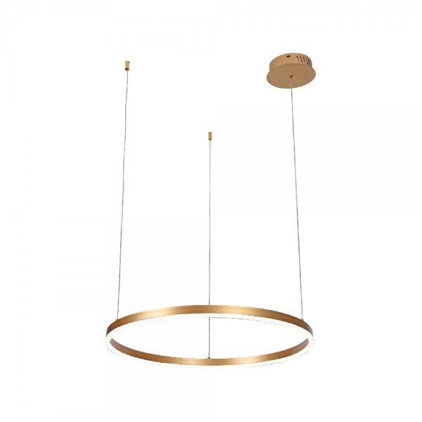 Κρεμαστό φωτιστικό LED 36W 3CCT (by switch on base) D:80cm (6095-AB-Golden)