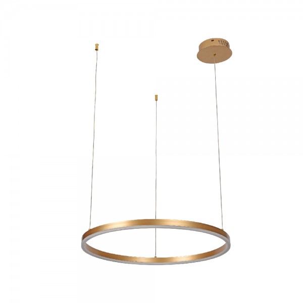 Κρεμαστό φωτιστικό LED 36W 3CCT (by switch on base) D:80cm (6095-AB-Golden)
