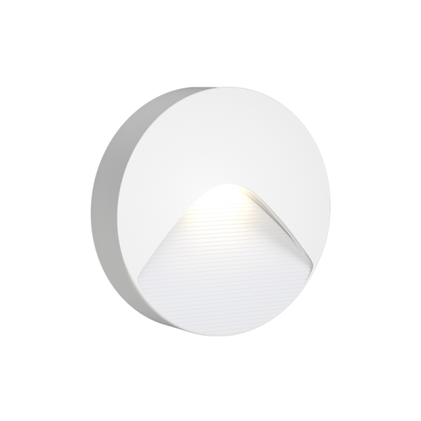 Horseshoe LED 2W 3CCT Outdoor Wall Lamp White D:12.8cmx3cm (80201920)