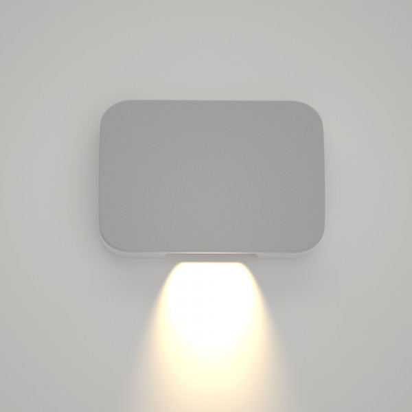 Silver LED 1W 3000K Outdoor Wall Lamp Grey D:5cmx7cm (80202430)