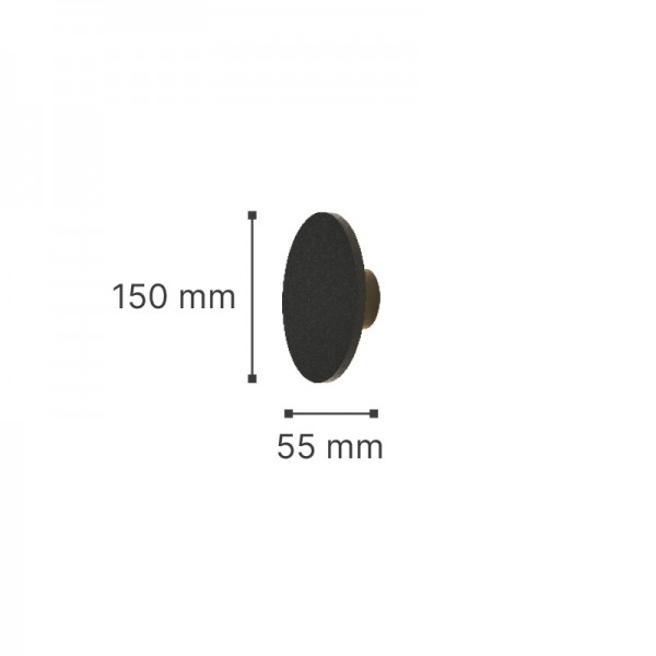 Geneva LED 8W 3000K Outdoor Wall Lamp Black D:15cmx5.5cm (80201141)