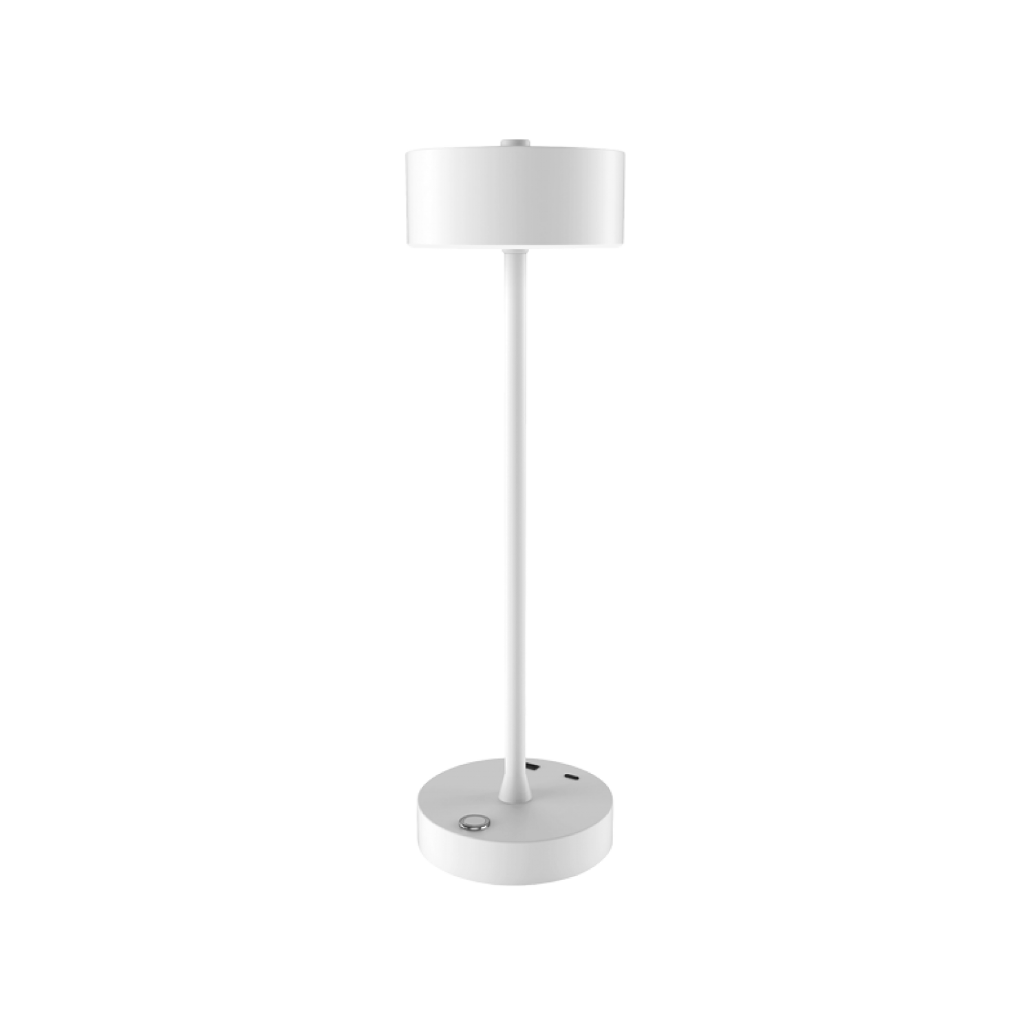 Crater Rechargeable LED 2W 3CCT Touch Table Lamp White D:38cmx11cm (80100120)