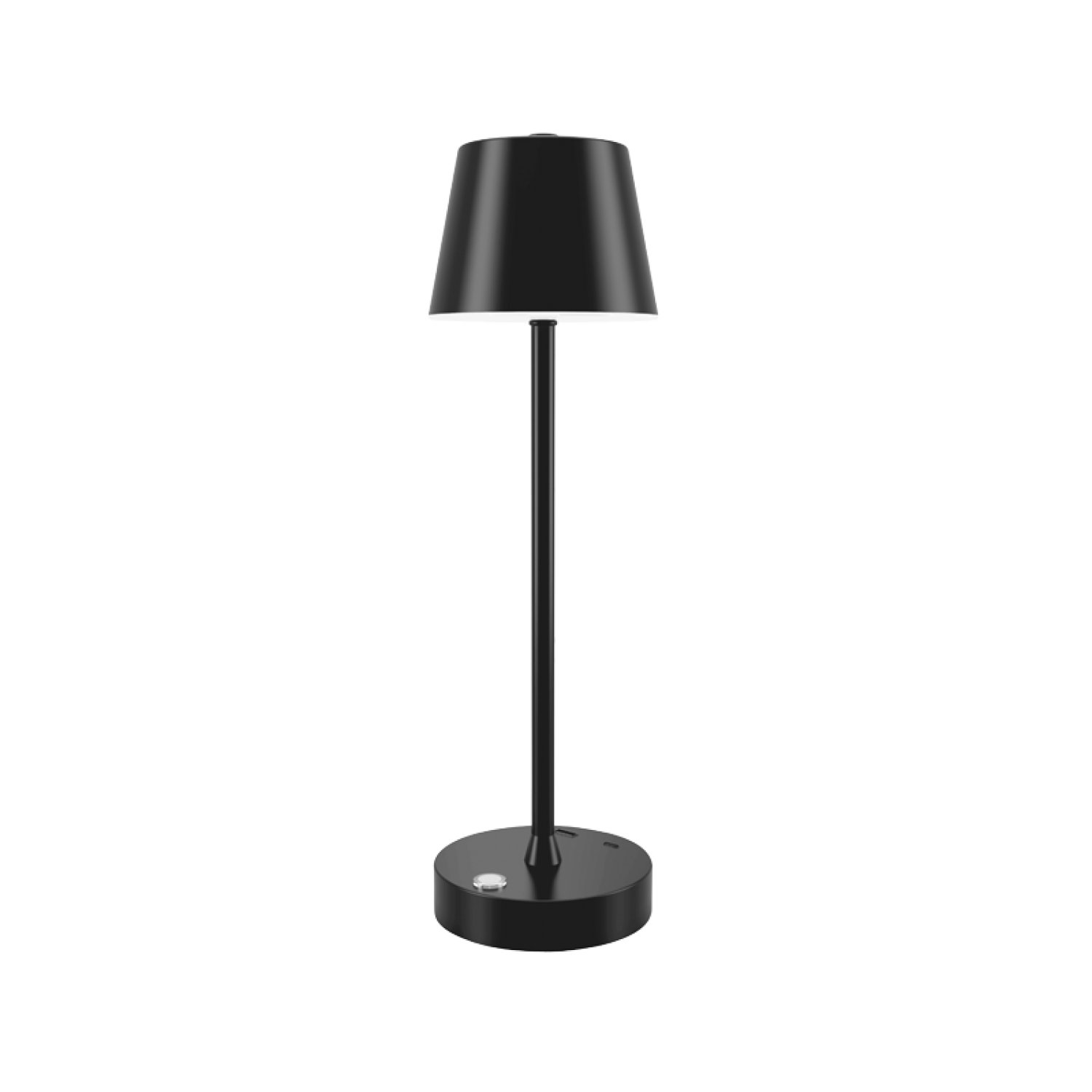 Tahoe Rechargeable LED 2W 3CCT Touch Table Lamp Black D38cmx11cm (80100210)