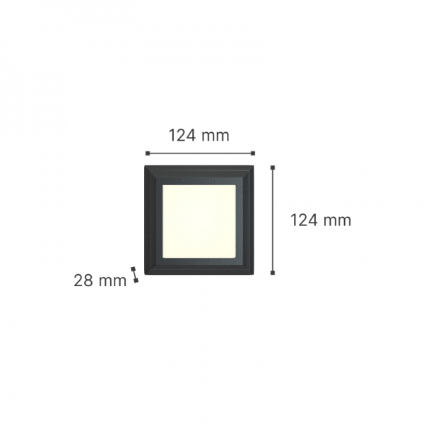 George LED 3.5W 3CCT Outdoor Wall Lamp White D:12.4cmx12.4cm (80201520)