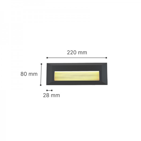 Mono LED 3W 3CCT Outdoor Wall Lamp White D:22cmx2.8cm (80201720)