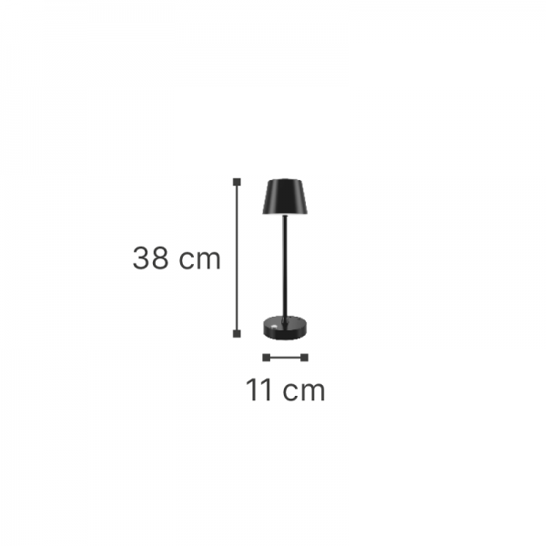 Tahoe Rechargeable LED 2W 3CCT Touch Table Lamp White D:38cmx11cm (80100220)