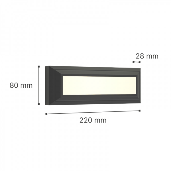 Willoughby LED 4W 3CCT Outdoor Wall Lamp White D:22cmx8cm (80201320)