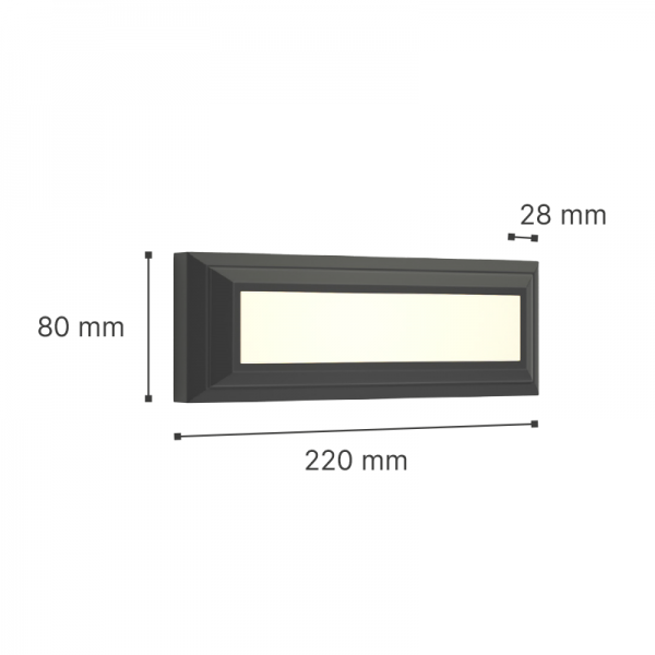 Willoughby LED 4W 3CCT Outdoor Wall Lamp Grey D:22cmx8cm (80201330)