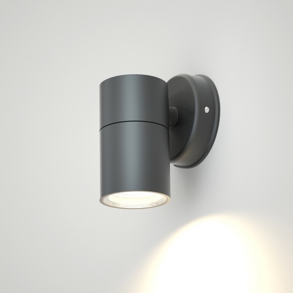 Eklutna 1xGU10 Outdoor Wall Lamp Anthracite D:11.3cmx11.3cm (80200544)