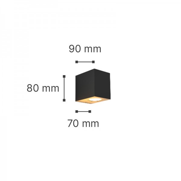 Norman 1xGU10 Outdoor Up or Down Wall Lamp Grey D:8cmx7cm (80200434)