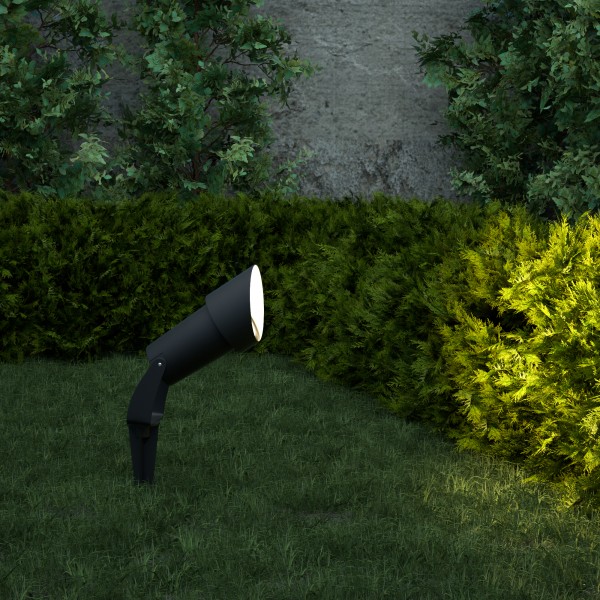 Shafer 1xGU10 Outdoor Spike Light Anthracite D:27cmx18cm (80600144)