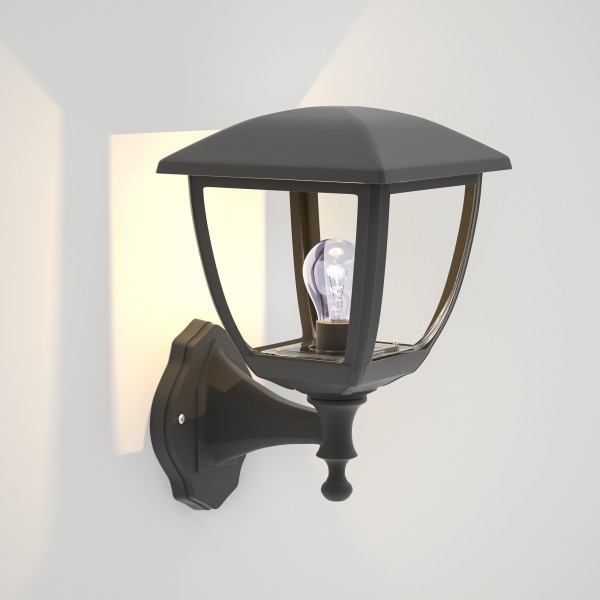 Avalanche 1xE27 Outdoor Wall Lamp Black D:22cmx30cm (80201214)