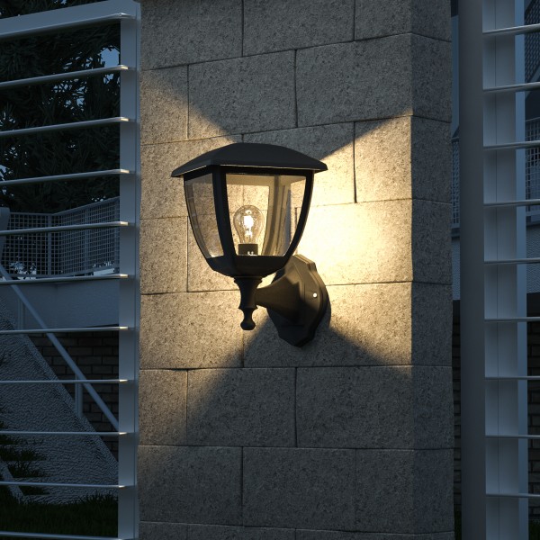 Avalanche 1xE27 Outdoor Wall Lamp Black D:22cmx30cm (80201214)