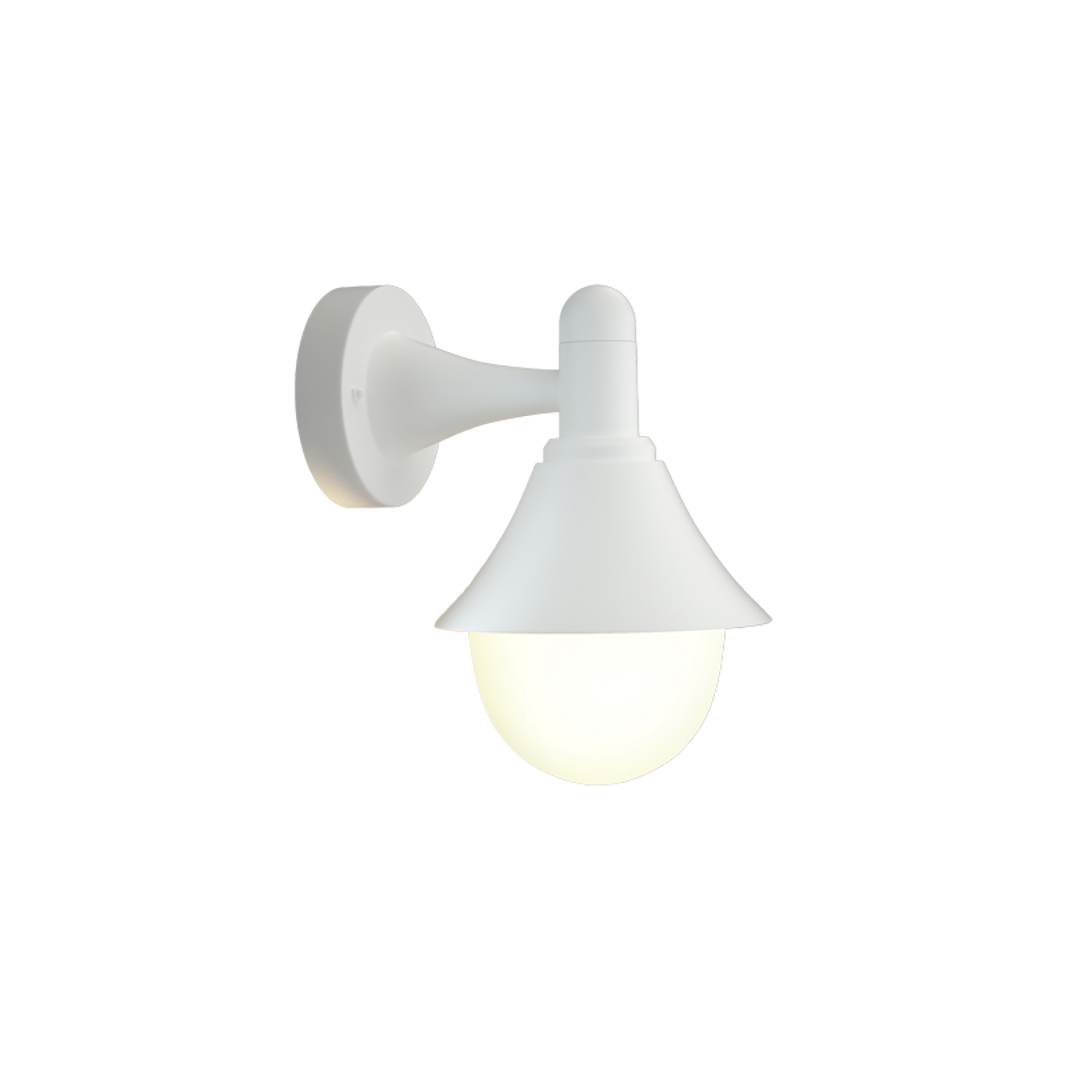 Rabun 1xE27 Outdoor Wall Lamp White D:24.5cmx23.5cm (80202524)