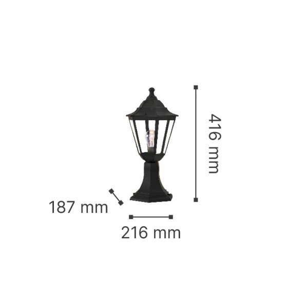 Redfish 1xE27 Outdoor Stand Light Black D:41.6cmx21.6cm (80400314)