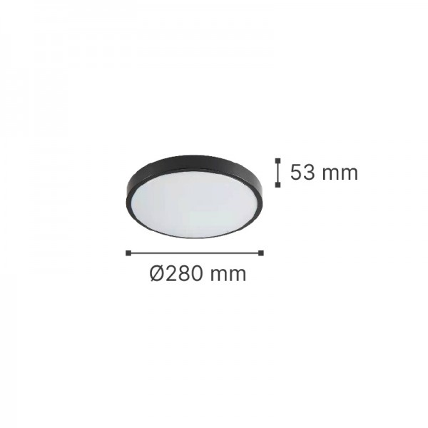 Torch LED 18W 3CCT Outdoor Ceiling Light Grey D:28cmx5,3cm (80300330)
