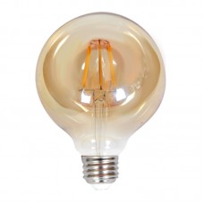 E27 LED Filament G95 8watt Dimmable με μελί κάλυμμα (7.27.08.25.1)