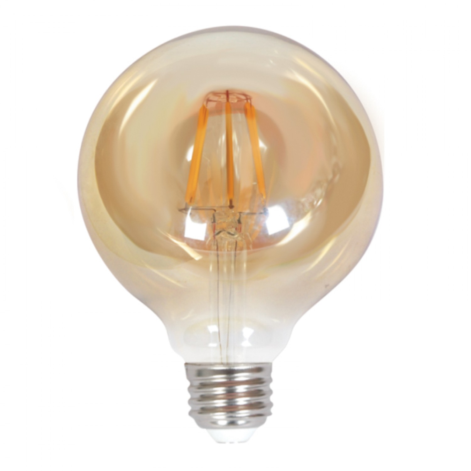 Ε27 LED Filament G125 10watt με μελί κάλυμμα (7.27.10.28.1)  Λαμπτήρες LED