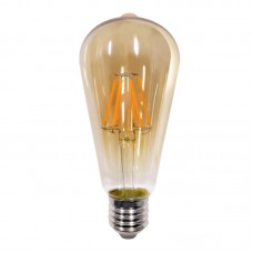 E27 LED Filament ST64 8watt Dimmable με μελί κάλυμμα (7.27.08.24.1)