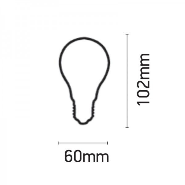 E27 LED Filament A60 8watt Dimmable με μελί κάλυμμα (7.27.08.23.1)  Λαμπτήρες LED