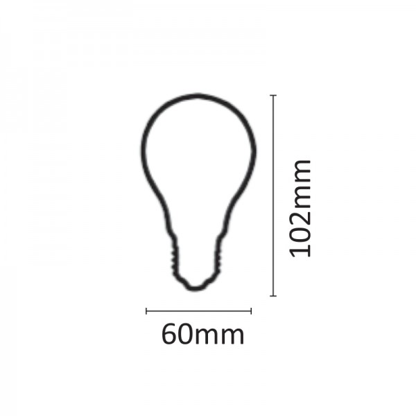 E27 LED Filament A60 8watt (7.27.08.22.1)  Λαμπτήρες LED