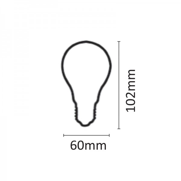 E27 LED Filament A60 10watt (7.27.10.22.1)  Λαμπτήρες LED