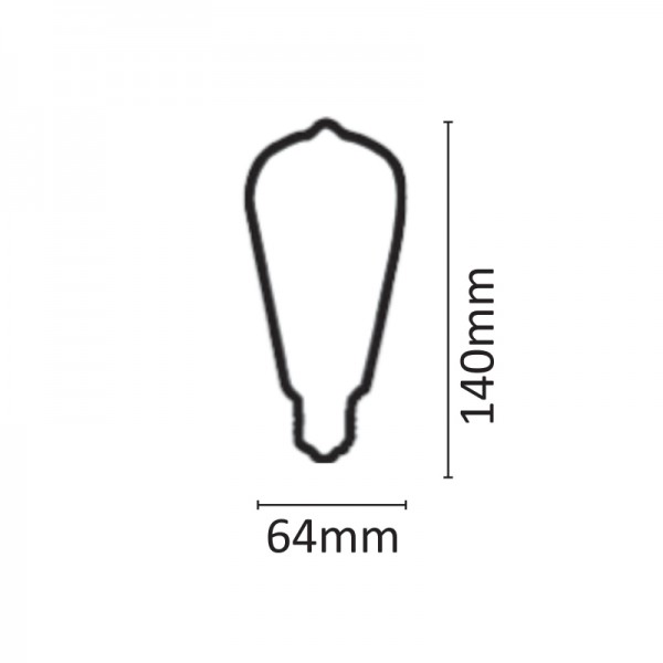 E27 LED Filament ST64 10watt  (7.27.10.26.1)  Λαμπτήρες LED