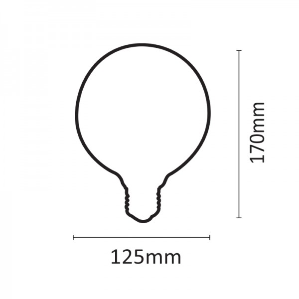 Ε27 LED Filament G125 12watt (7.27.12.27.1)  Λαμπτήρες LED