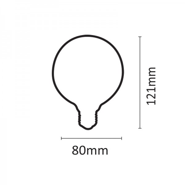 Ε27 LED Filament G80 8watt (7.27.08.39.1)  Λαμπτήρες LED
