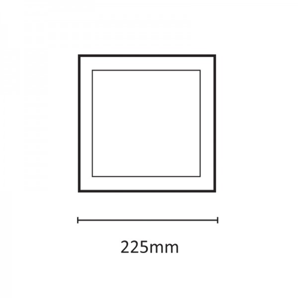 LED Slim Panel 20watt Τετράγωνο 6500Κ Ψυχρό Λευκό D:22,5cm (2.20.01.3)