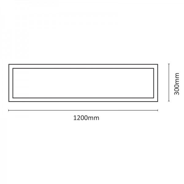 LED Panel 48watt Παραλληλόγραμμο 4000Κ Φυσικό Λευκό D:120cmX30cm (2.50.01.2)