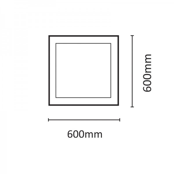 Πλαίσιο Αλουμινίου για Τετράγωνο Led Panel D:60cm (BAPAN002)
