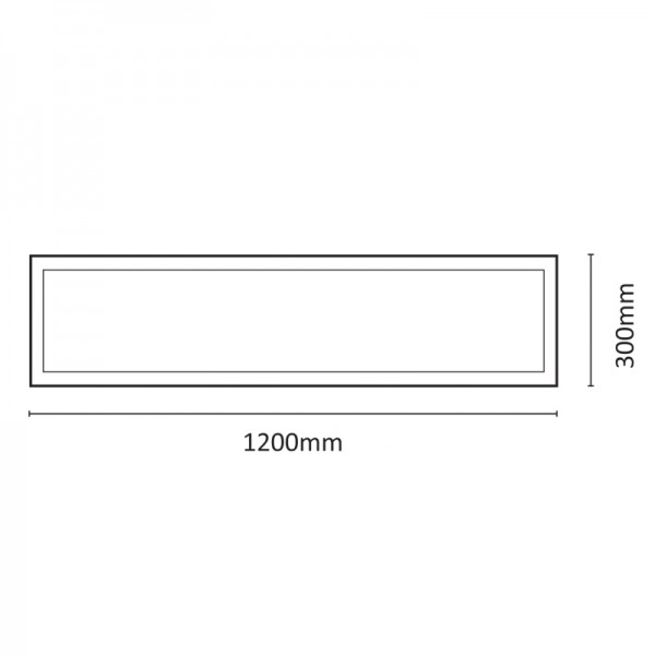 Πλαίσιο Αλουμινίου για Παραλληλόγραμμο Led Panel D:120cmX30cm (BAPAN003)
